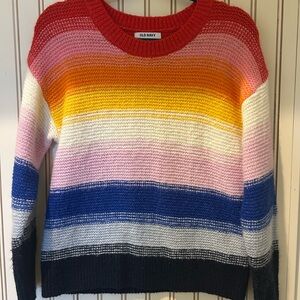 Old Navy Women's Colorful Striped Sweater